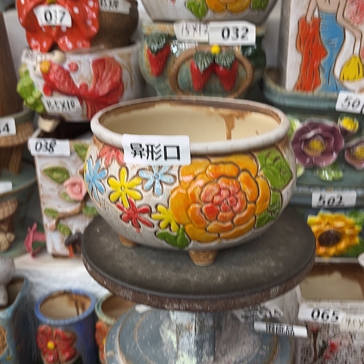 粗陶材质多肉花盆