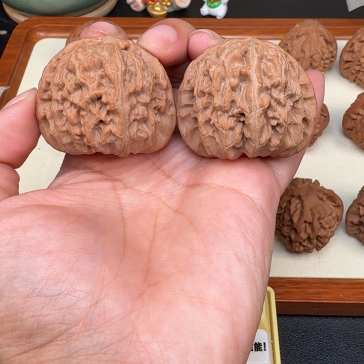 文玩核桃把件全品白狮子44