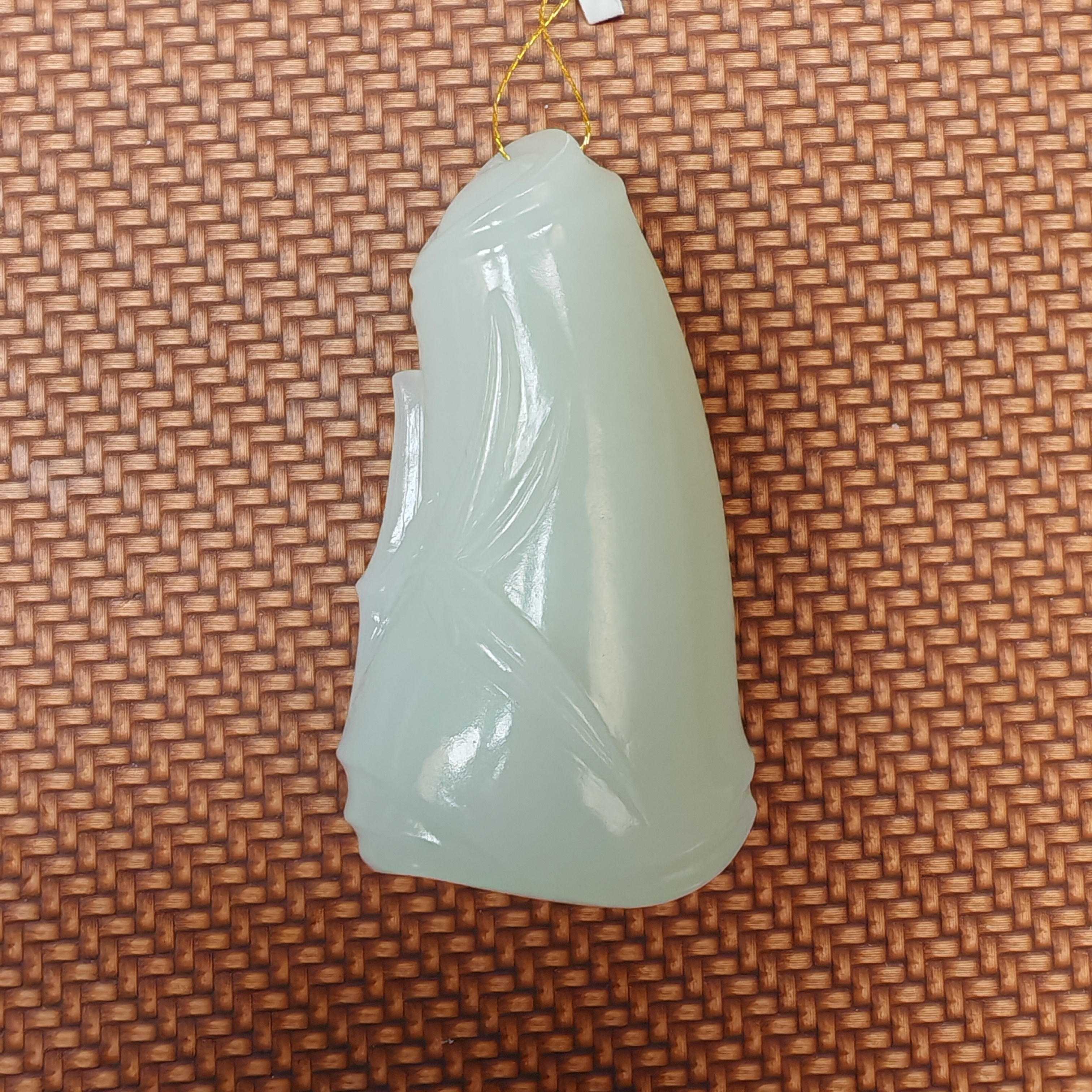 天然和田玉竹节精美挂件吊坠