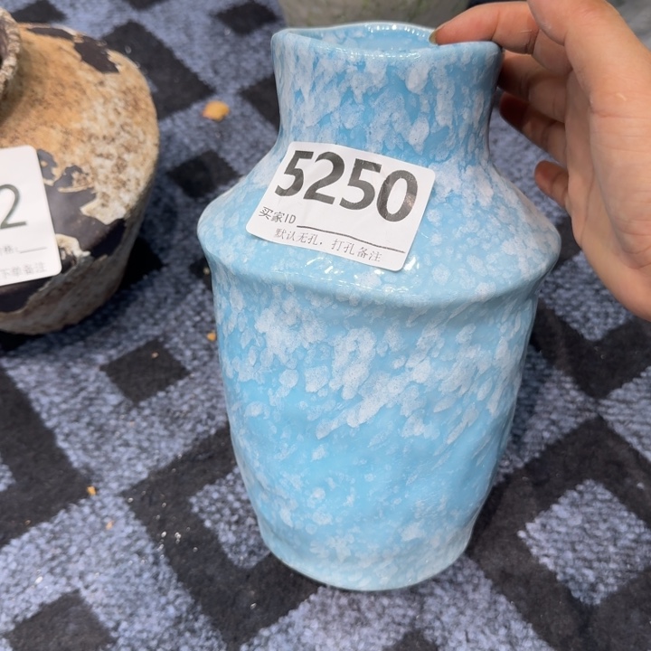 瓷片景德镇高温花器编码5250高23口7默认无孔
