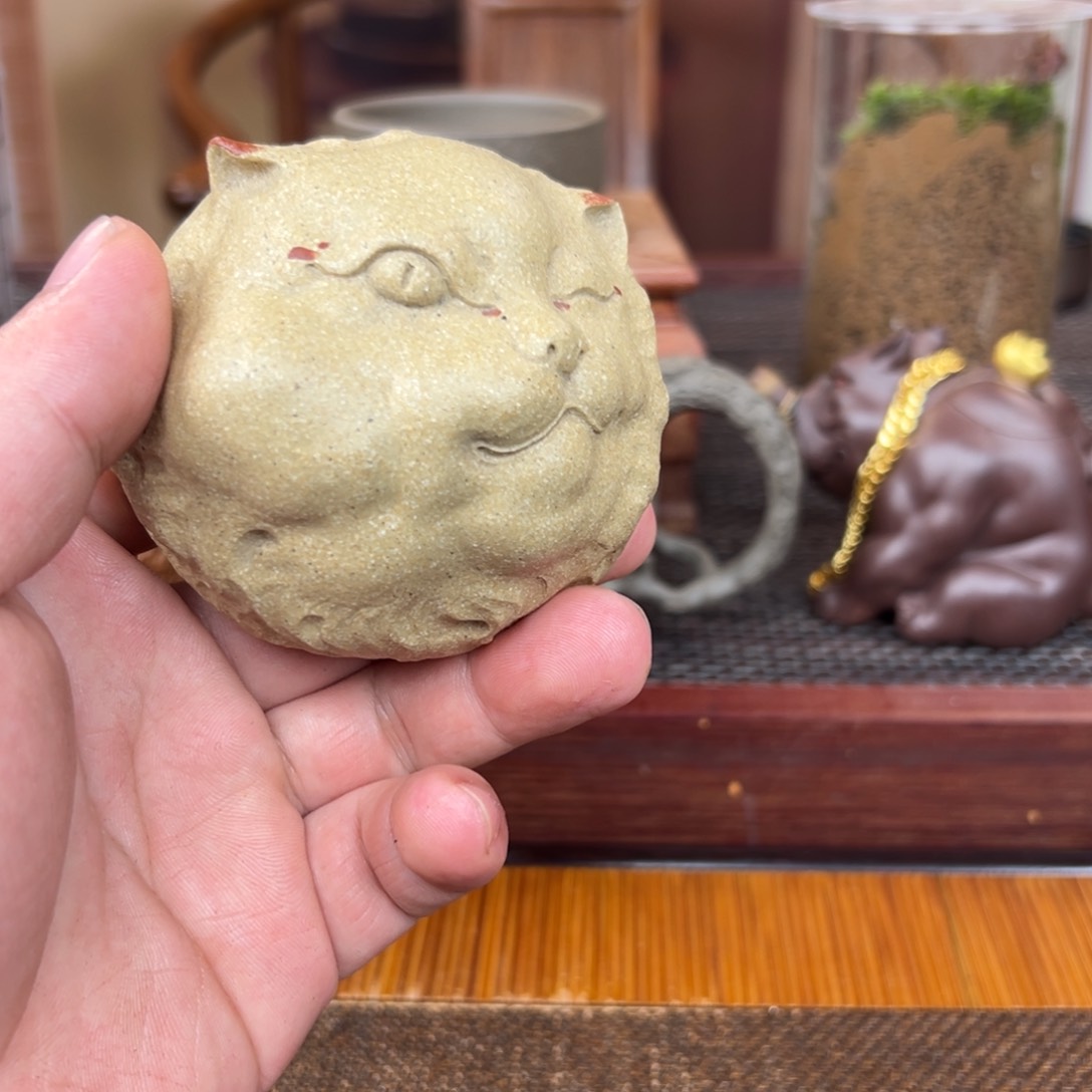 紫砂茶杯自***人猫唾沫摸上去健健康康