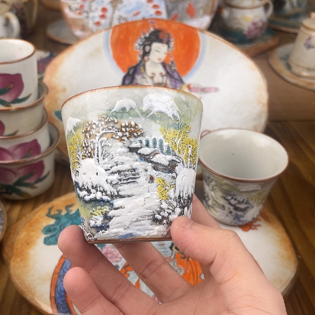 喝***乐杯景德镇陶瓷手作
