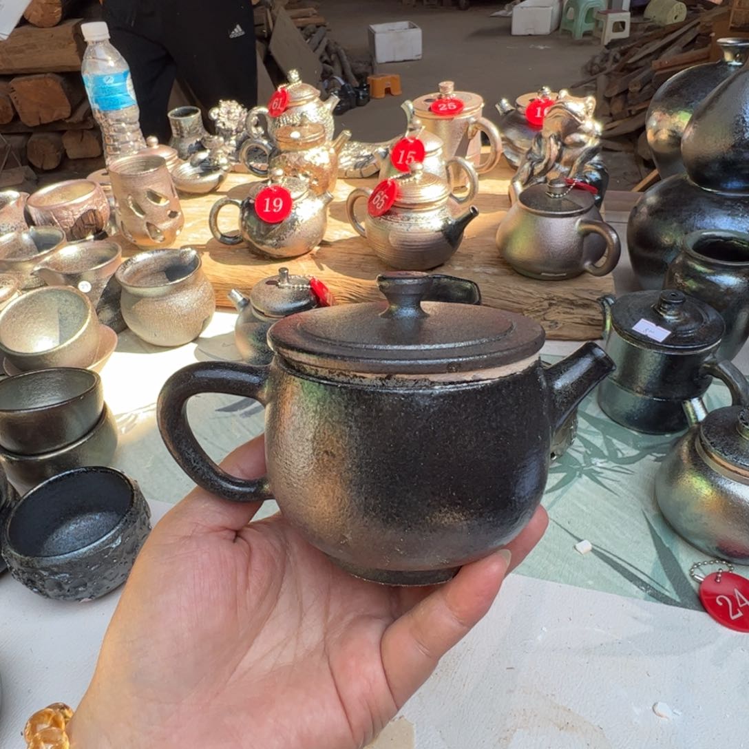 壶?****?建水紫陶紫泥柴烧壶