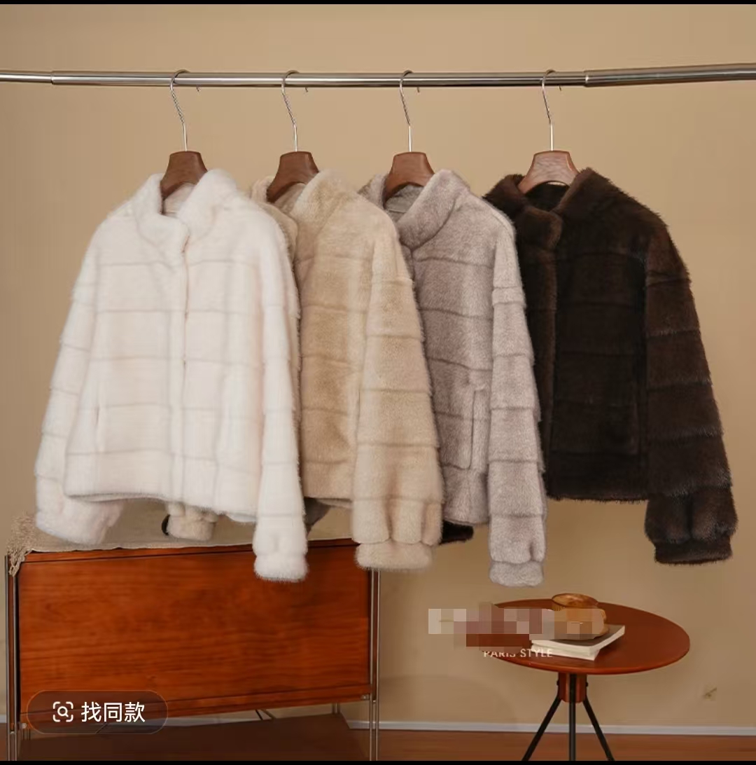 045-99902新款时尚冬款皮毛一体水貂外套