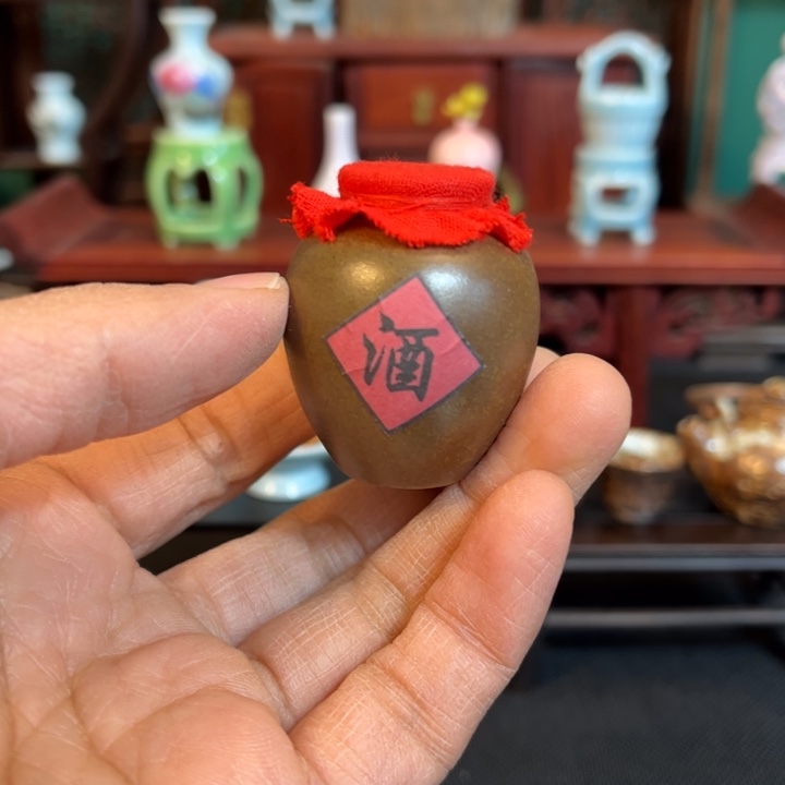 摆件微陶老王迷你花瓶