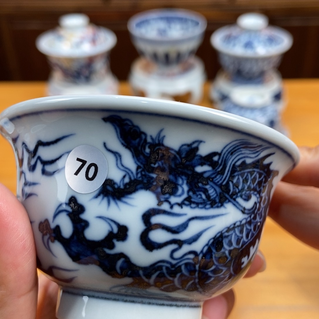 手绘现代茶具非古董