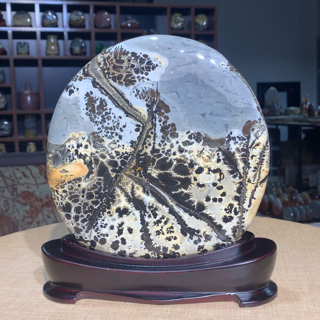 紫砂广西国画石，收藏观赏