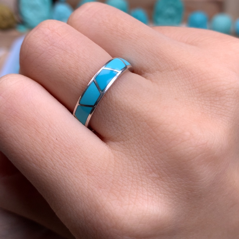 【闪购商品】绿松石戒指银S925镶嵌