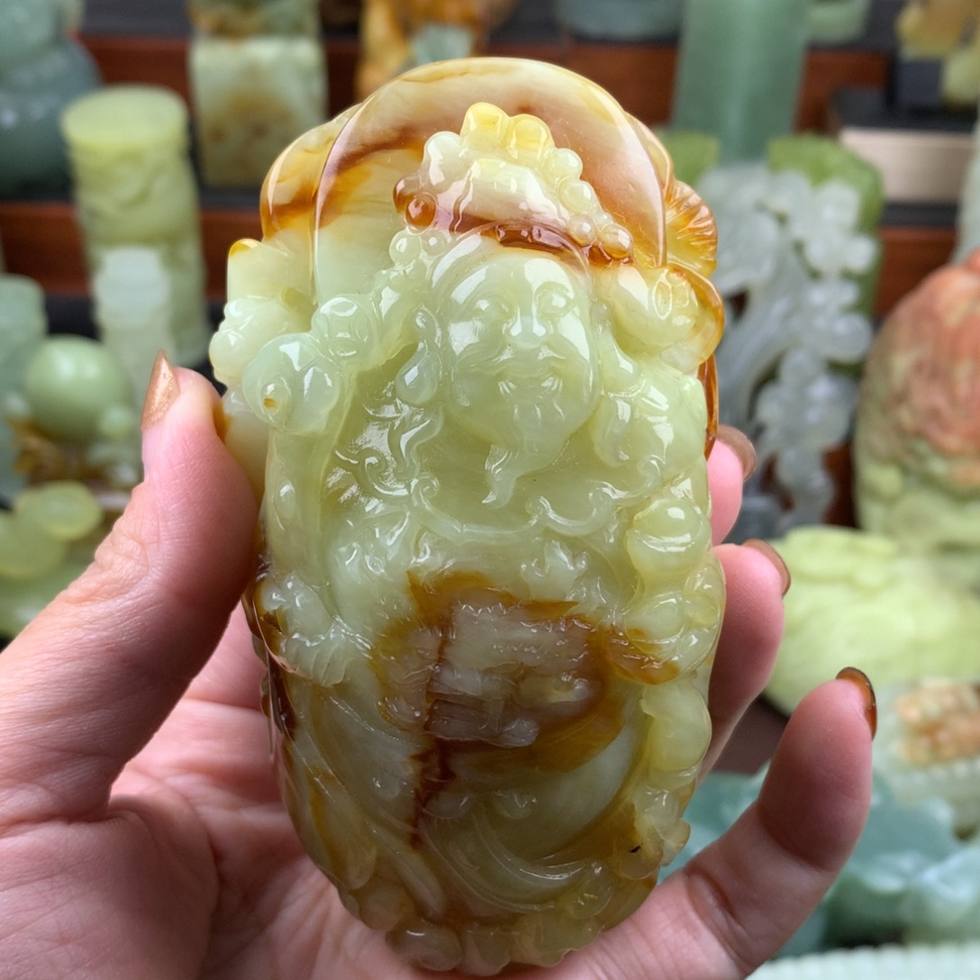 岫玉未镶嵌手把件