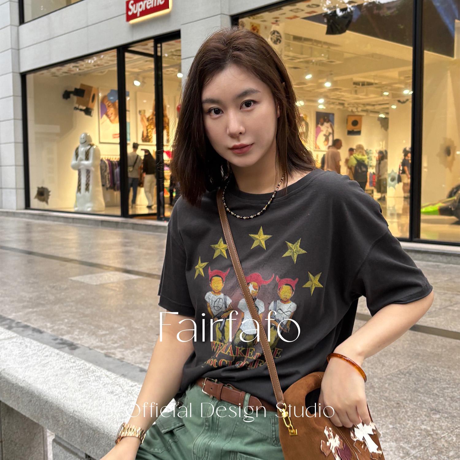 【做旧五星男孩短袖】DT5ZB0782