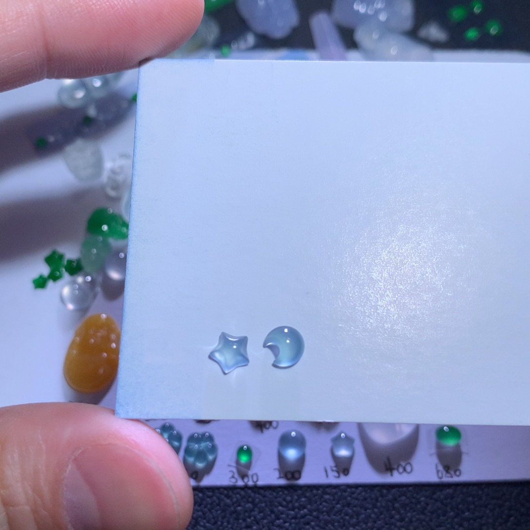 翡翠裸石天然a货翡翠星月