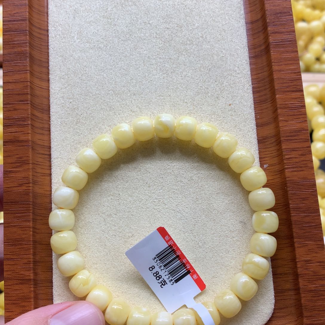 蜜蜡手链未镶嵌黑*盐蜜蜡