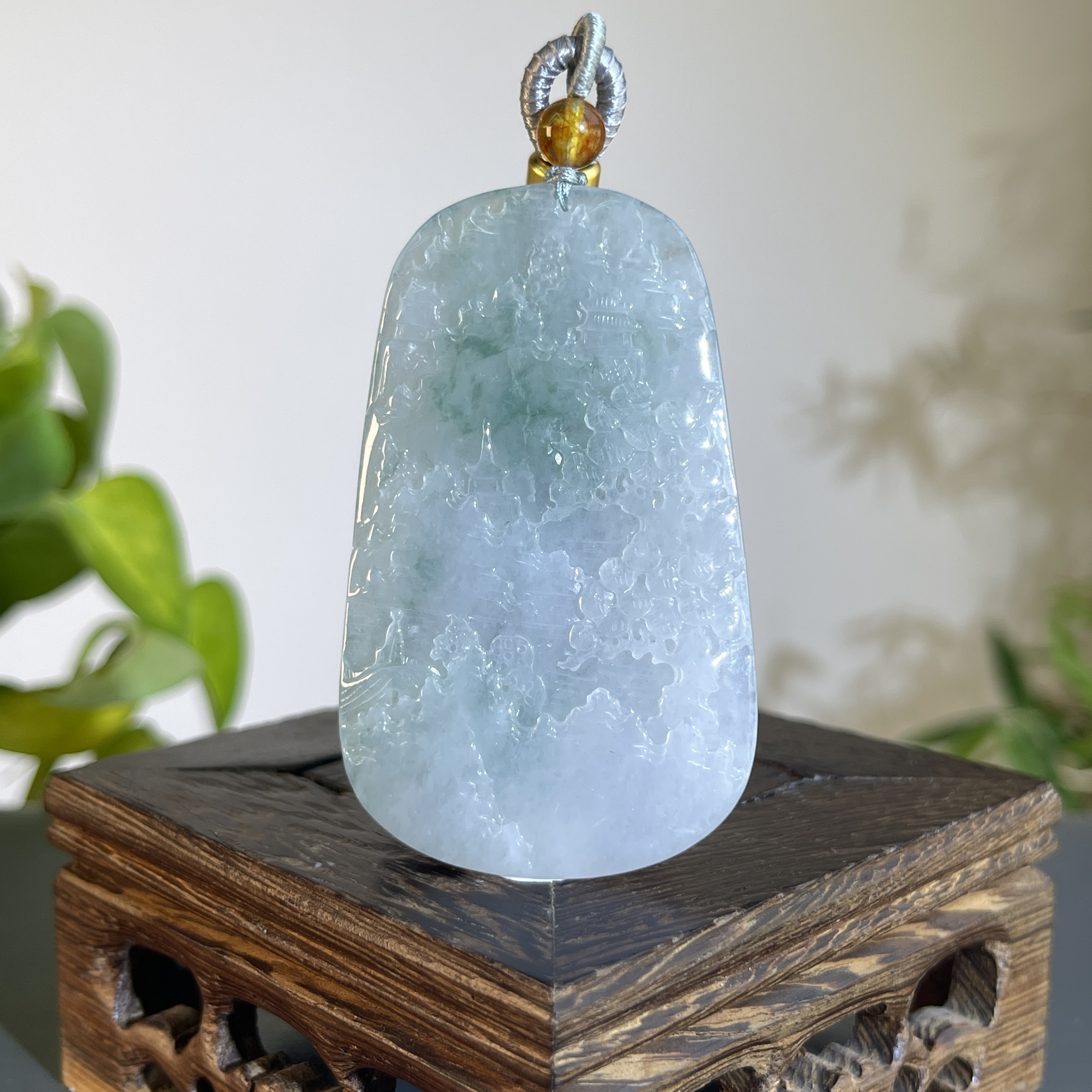 JTA28-109 天然缅甸A货翡翠 山水牌