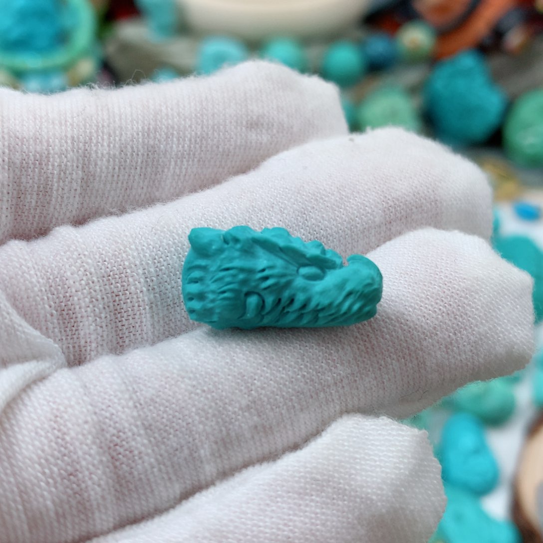 绿松石18K金镶嵌珠宝半成品