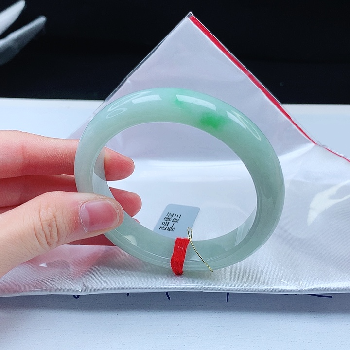 翡翠手镯未镶嵌缅甸天然a货手镯55+