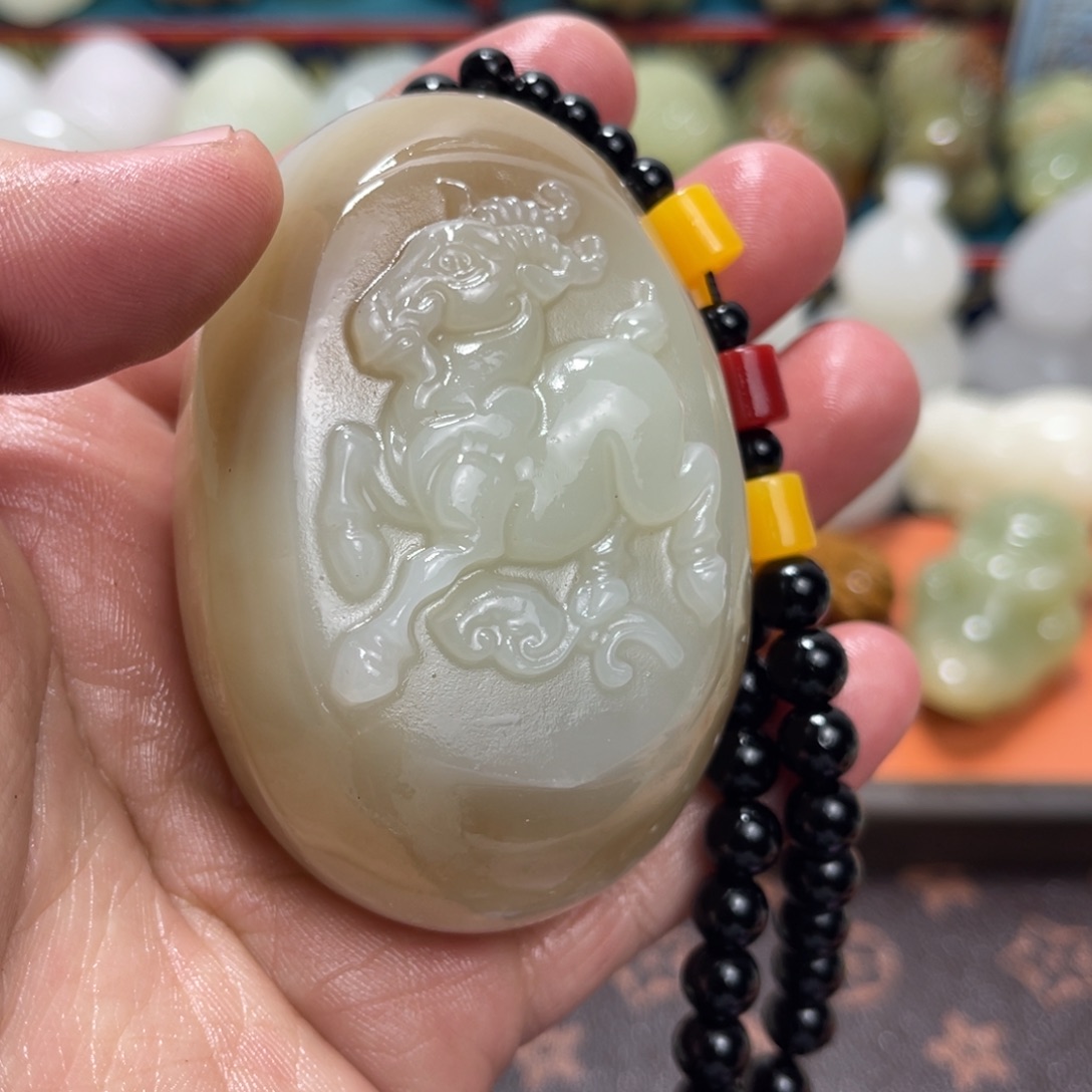 石材石材方解石手把件不退换