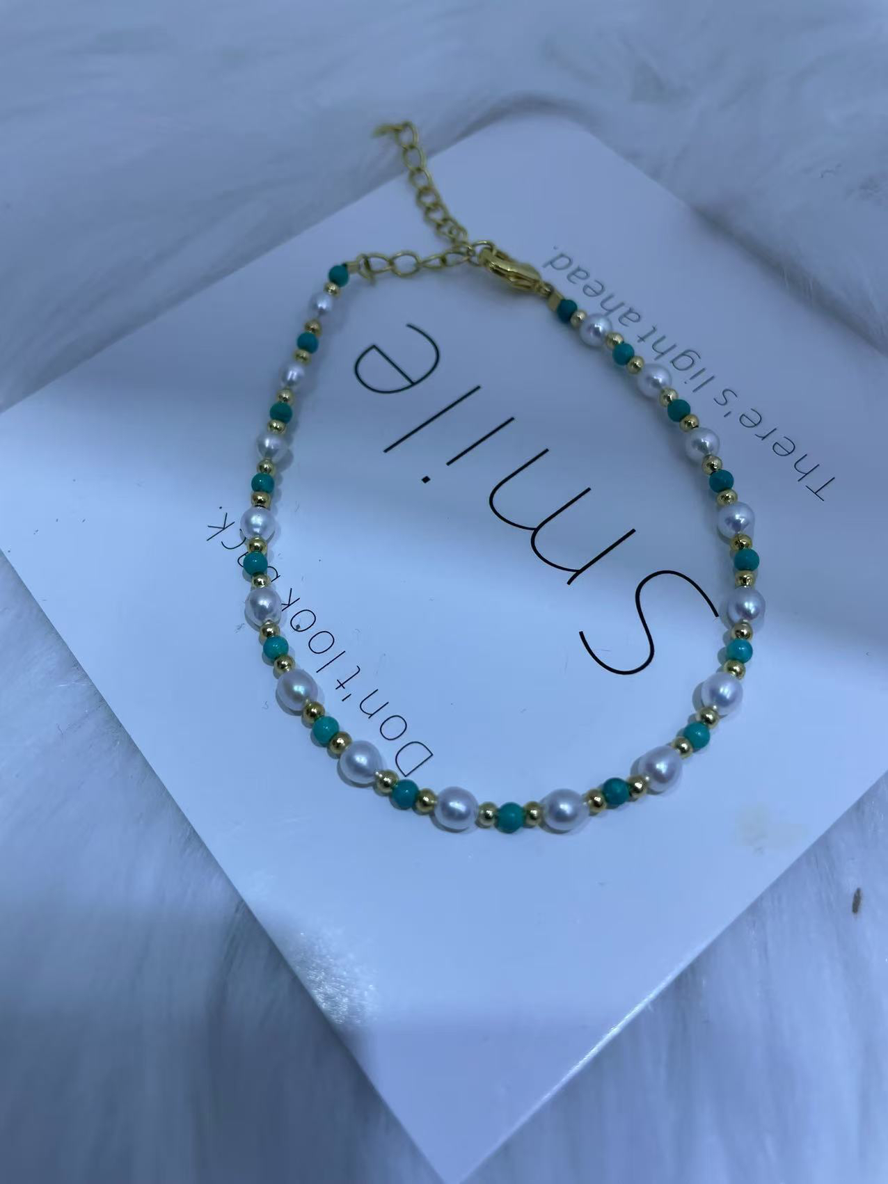 简约百搭小米白珍珠可调节气质轻奢万能毛衣链