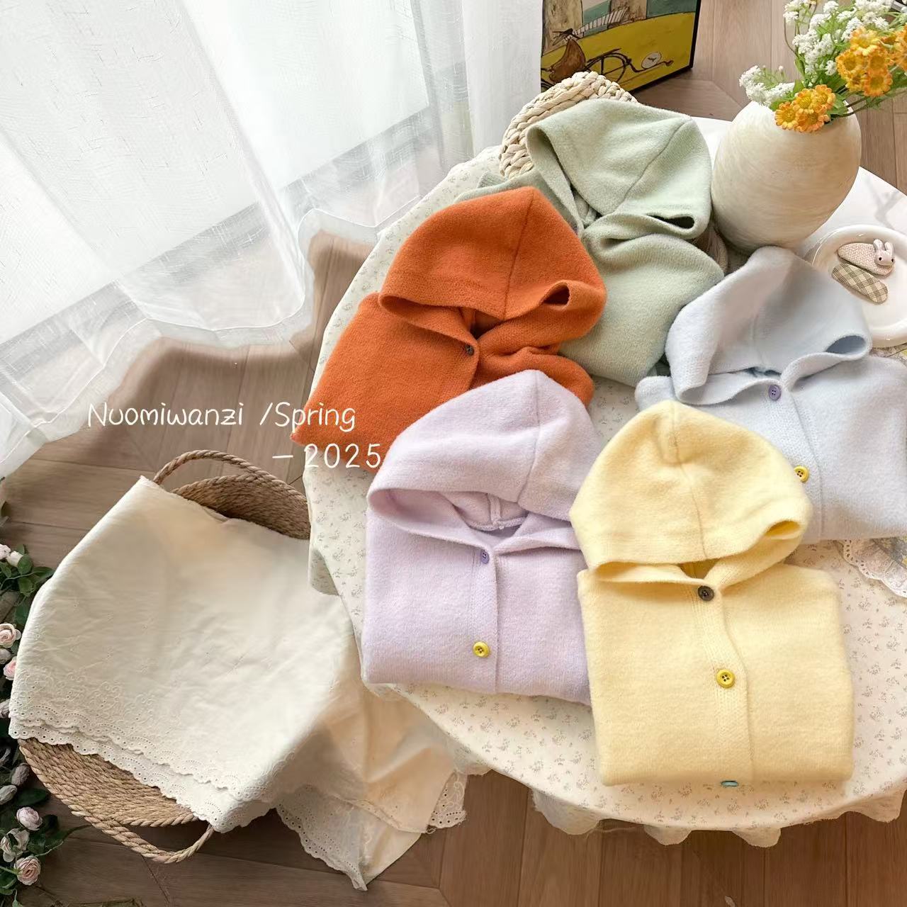 【现货】儿童韩系百搭洋气彩色针织毛衣外套（春款）WZJ-51031