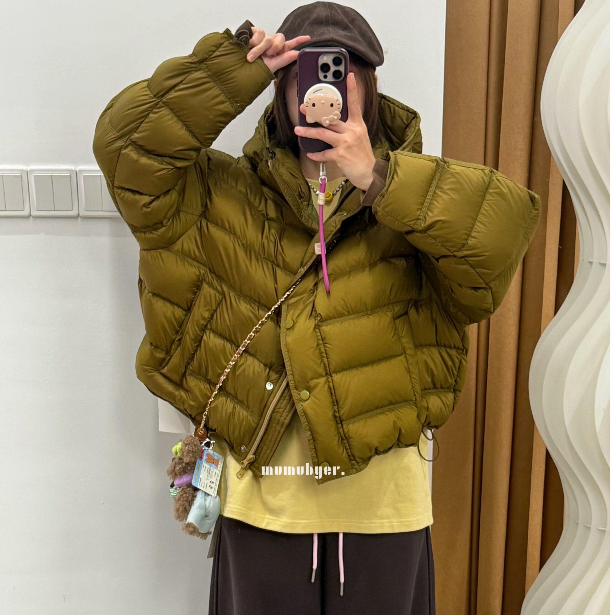 mumubyer •  “雪山之镜”90白鸭绒南瓜帽设计排骨短款羽绒服