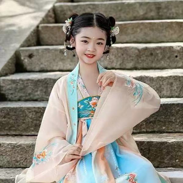 女童2025夏季新款汉服连衣裙B1231