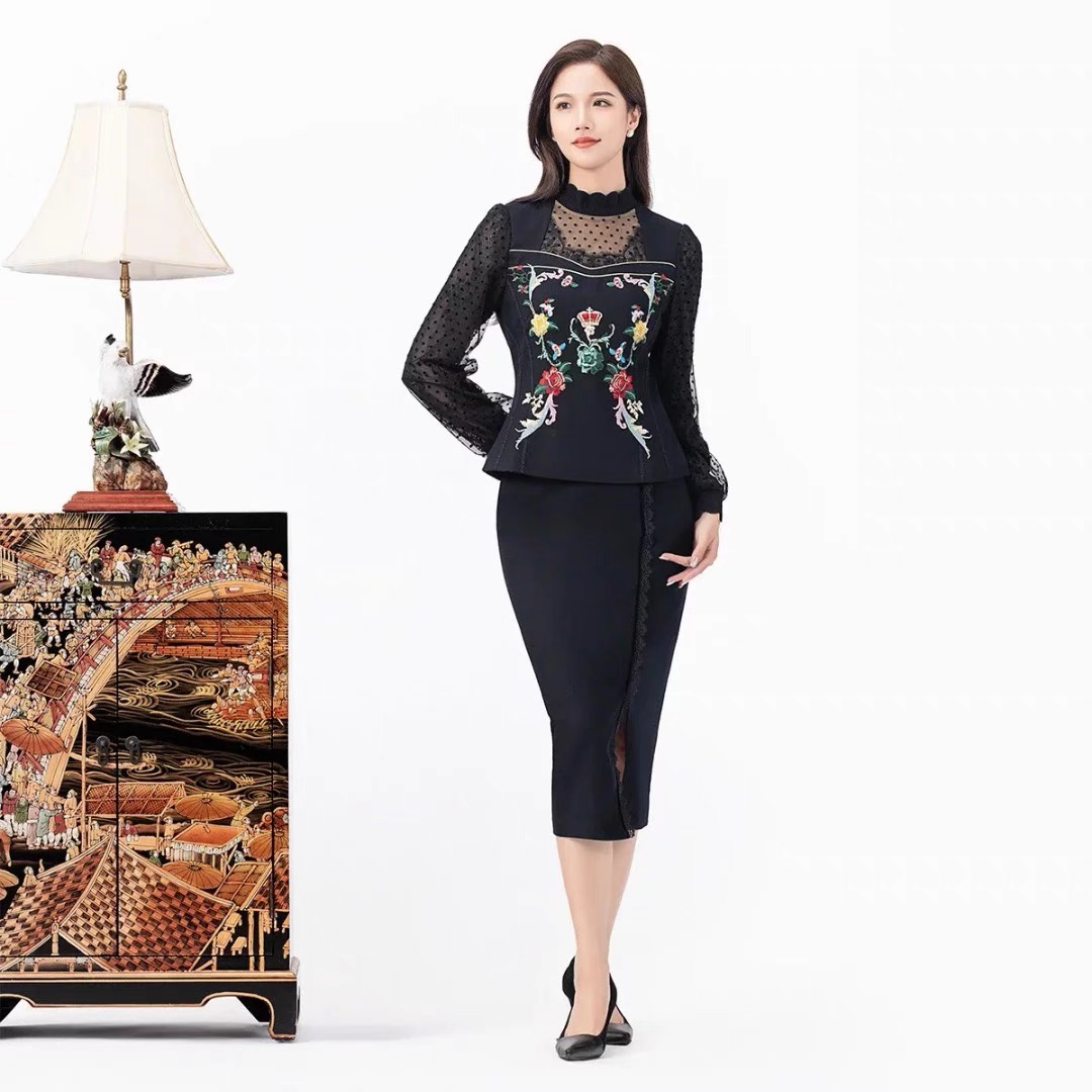 古色SUSSI【官店】26早春首发新款气质蕾丝边半身裙