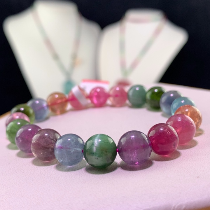 双色碧玺手链未镶嵌