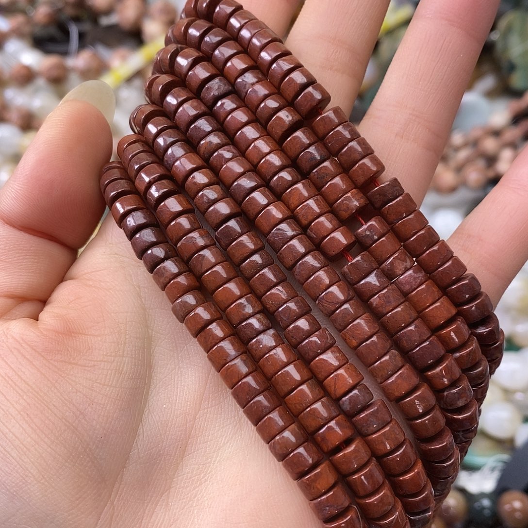 玛瑙/玉髓未镶嵌珠宝半成品卡六隔片一条