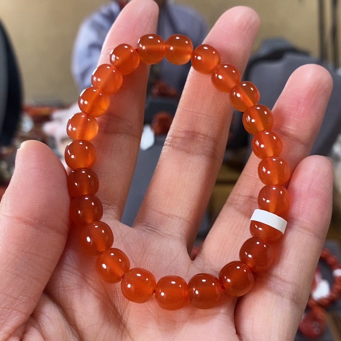 未镶嵌单圈8m m原矿南红玛瑙