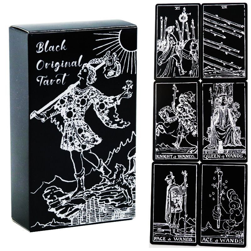 黑白经典塔卡牌 初学者塔牌Black Original Tarot 10.3*6cm