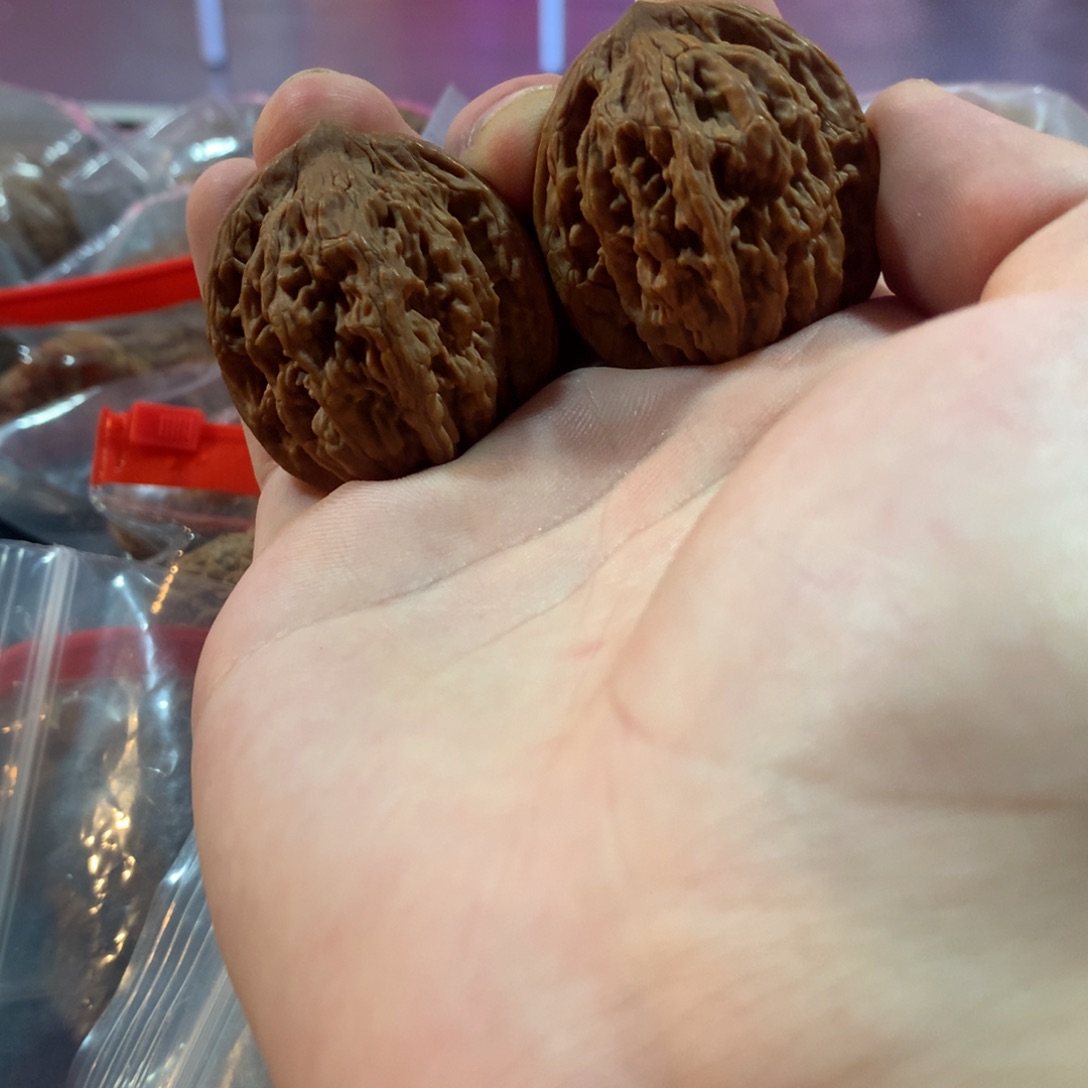 文玩核桃把件37麦虎静对