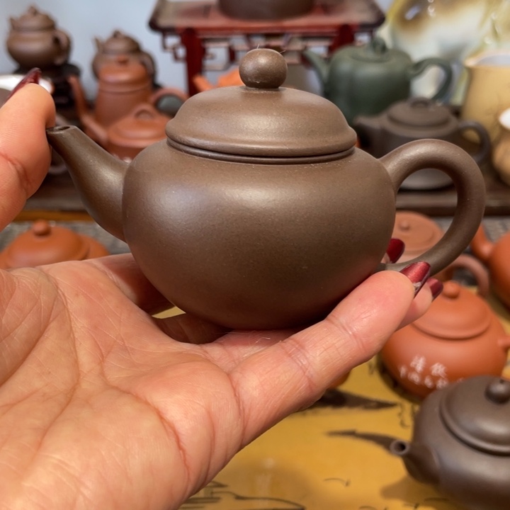 紫砂茶壶他****）拼紫鸽嘴正把