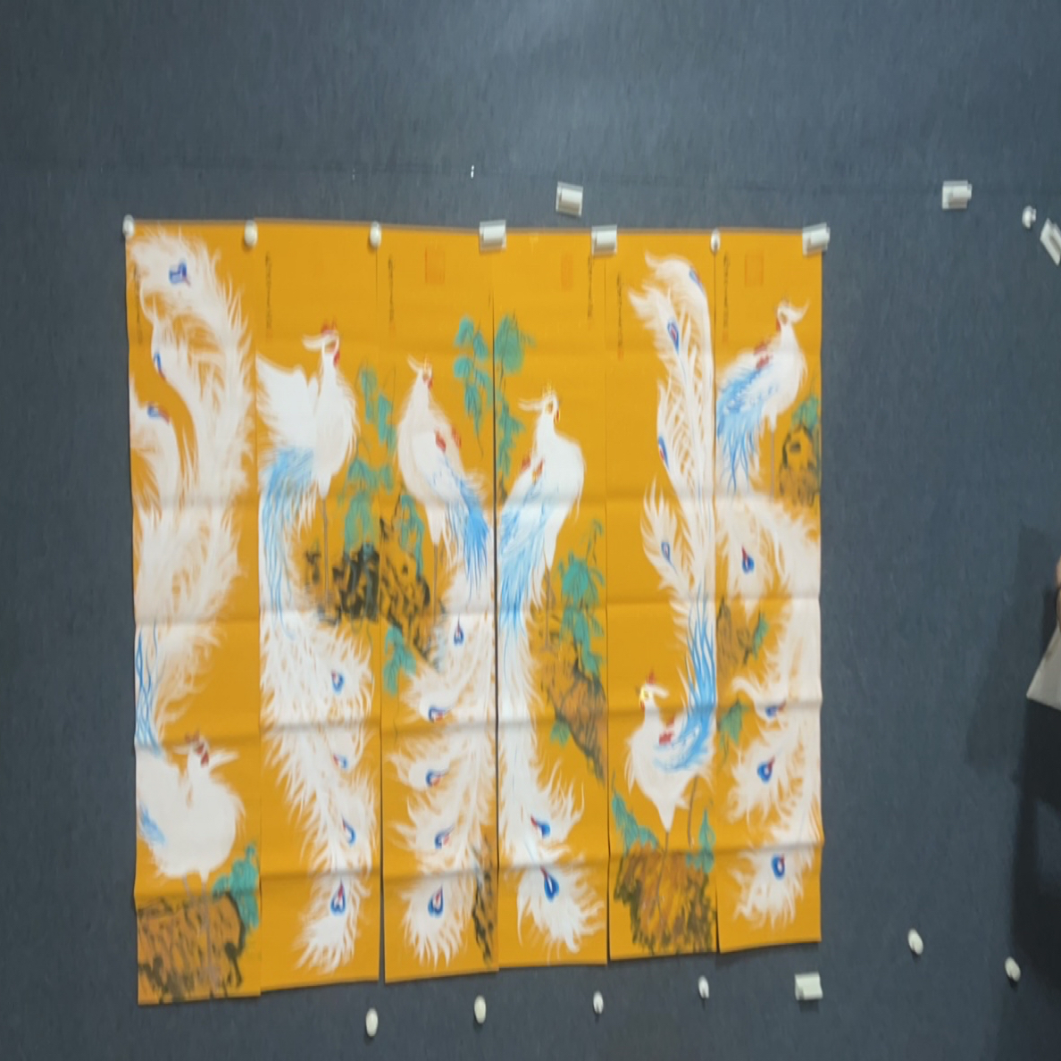 玖玖画院。 六条屏凤凰