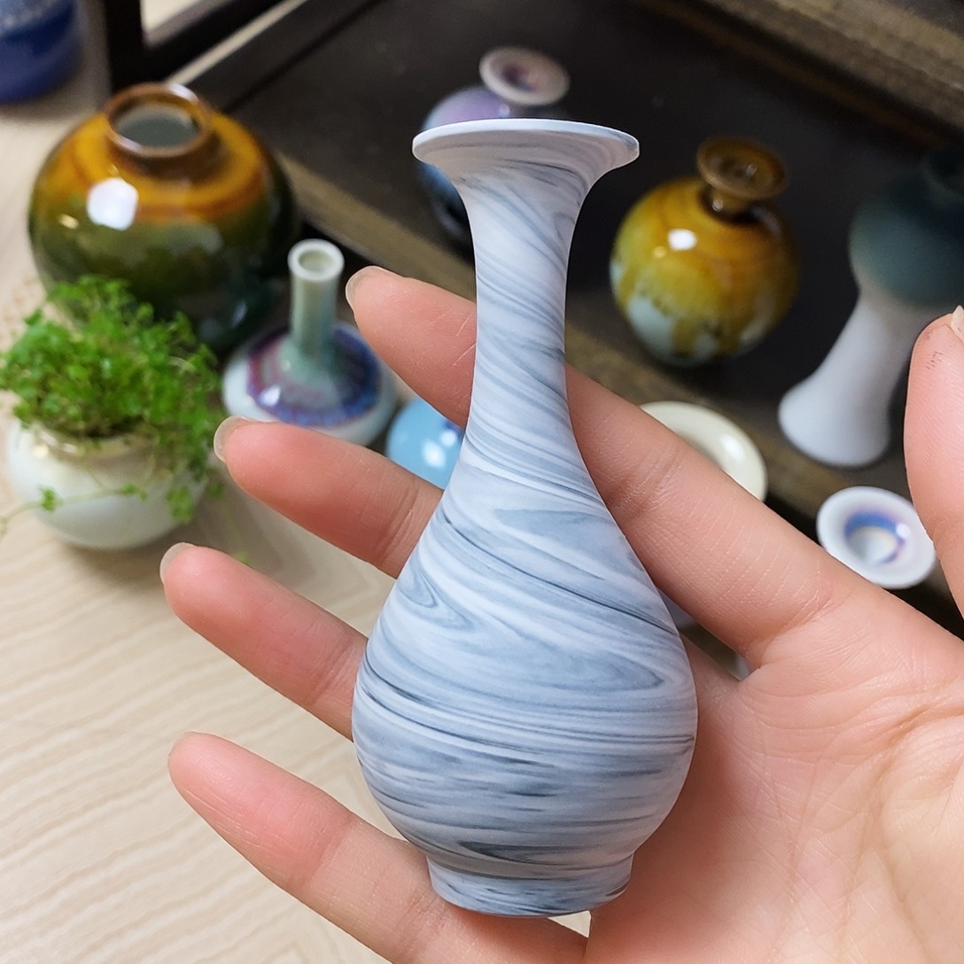 摆件景德镇高温陶瓷小花瓶