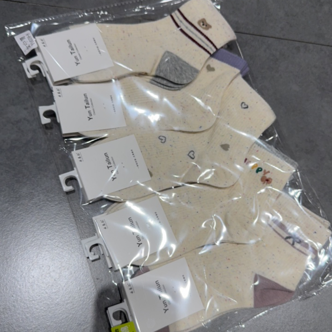 DaYa·彩点子公主袜·秋冬无骨缝合棉袜子10双入