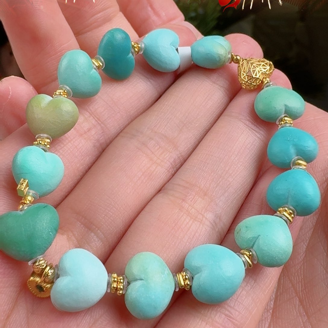 绿松石珠宝奇石18K金镶嵌