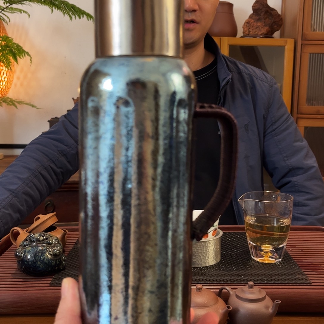 花***墨茶壶紫砂钛杯水壶闷壶800ml