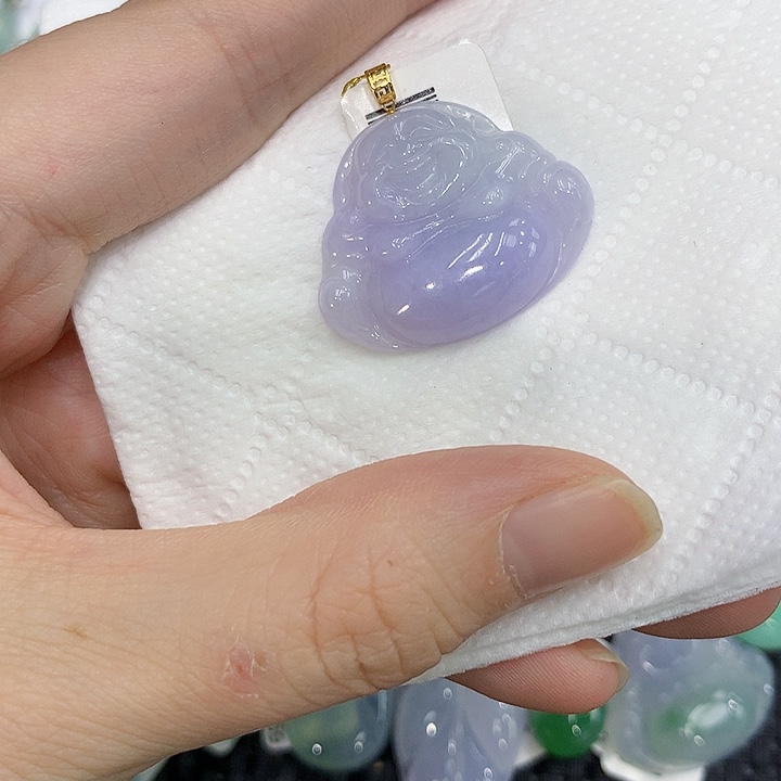 颈饰18K金镶嵌翡翠12345677889