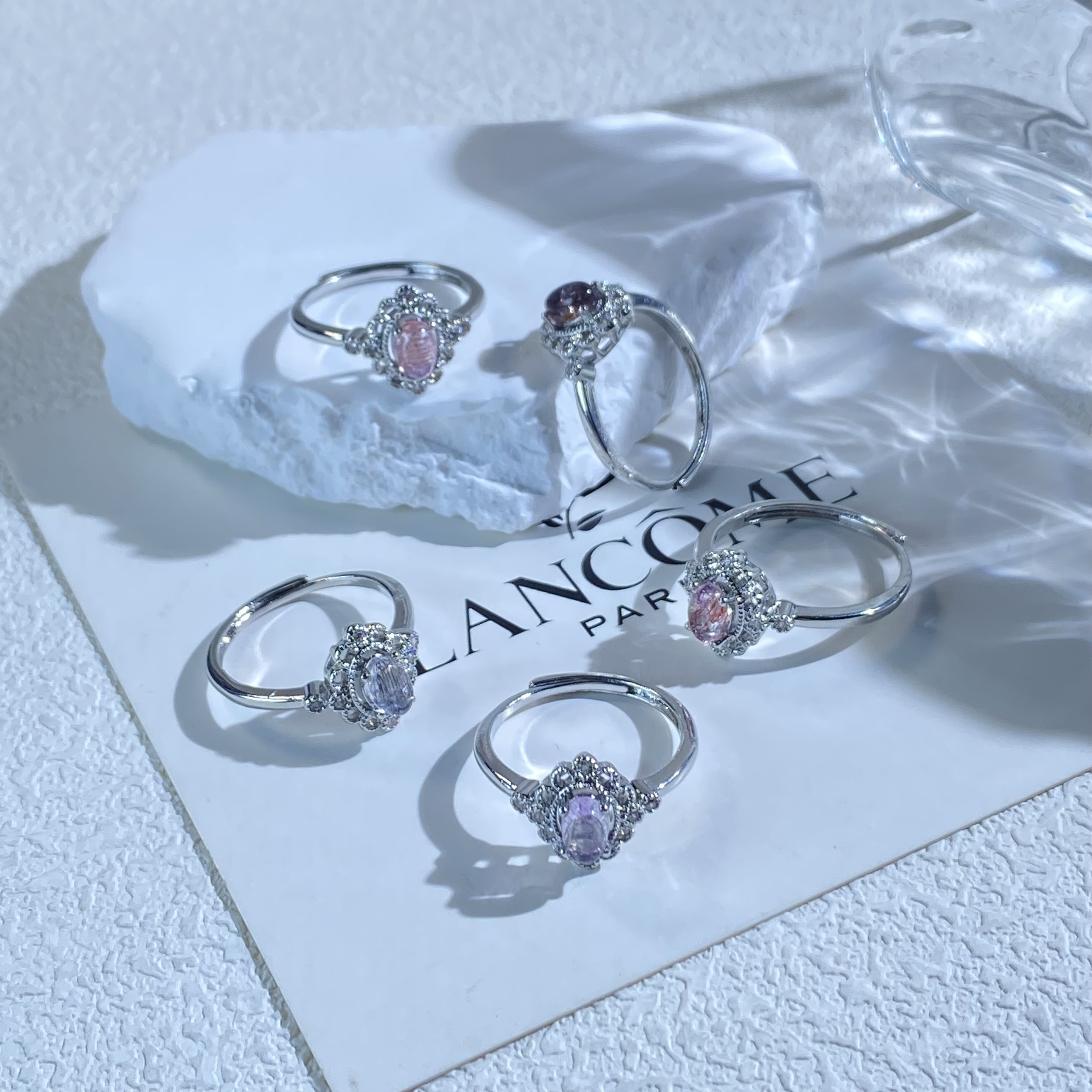 天然水晶戒指多样性随机发货1