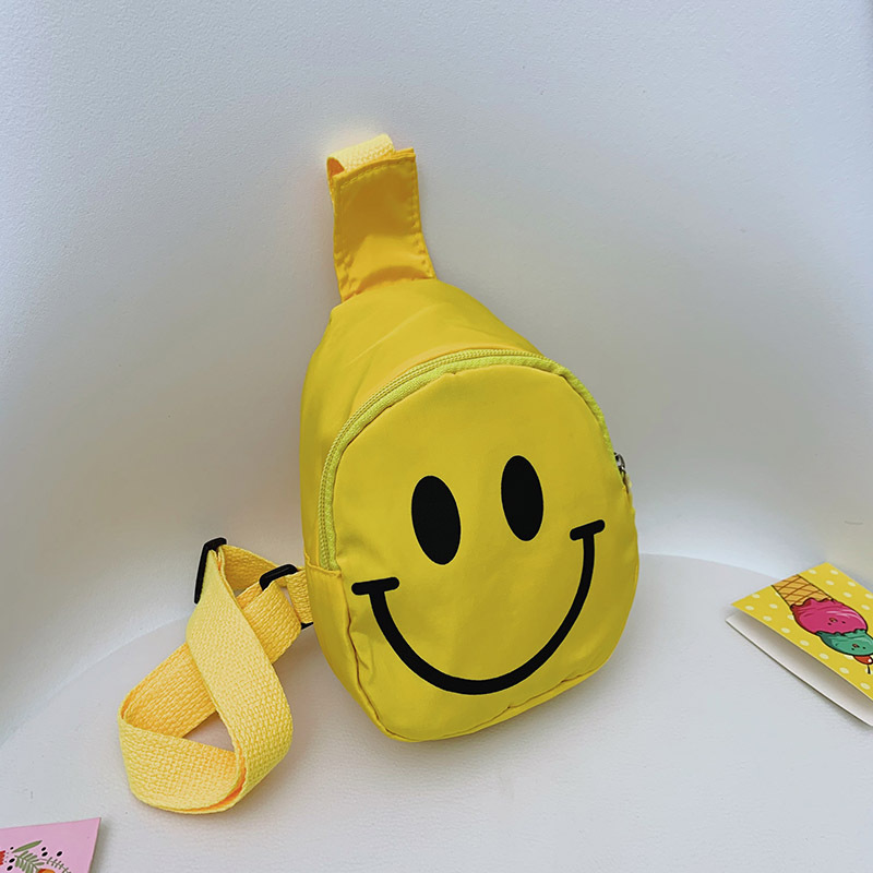 韩版可爱笑脸儿童小胸包幼儿园男女宝宝卡通斜挎包运动户外小潮包
