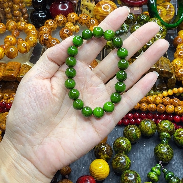 松木琥珀木文玩手串