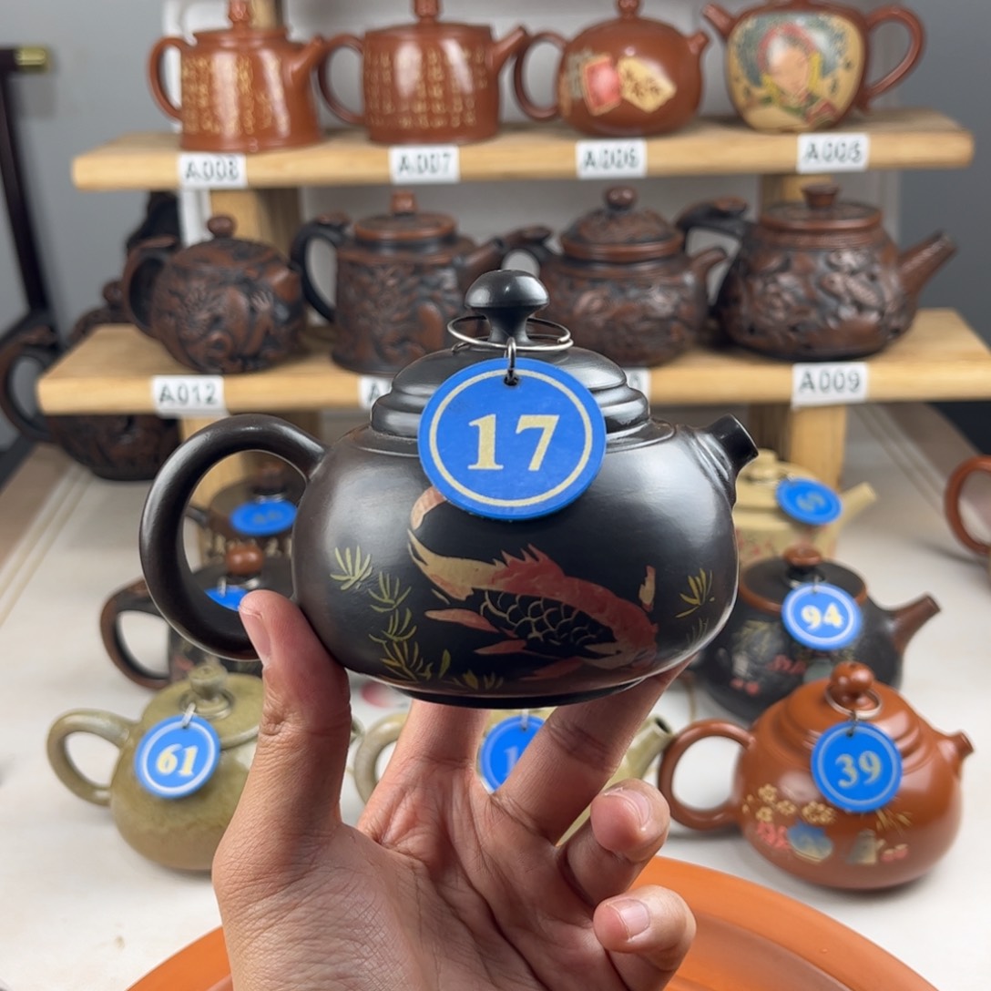 壶200cc 建水紫陶全手工制作，老匠人传承手艺