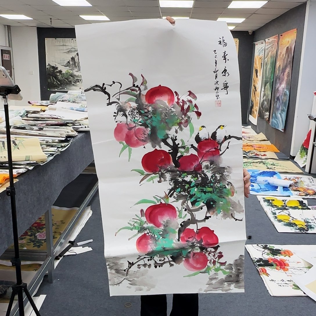 国画作品小姐姐放漏中