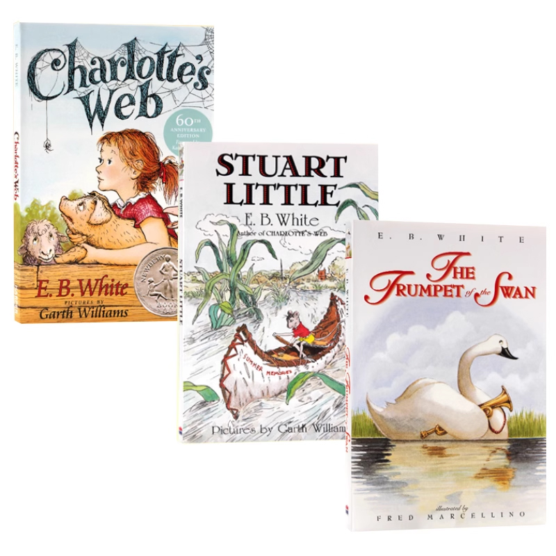 【专属】英文原版绘本Charlotte's Web夏洛特的网 吹小号的天鹅
