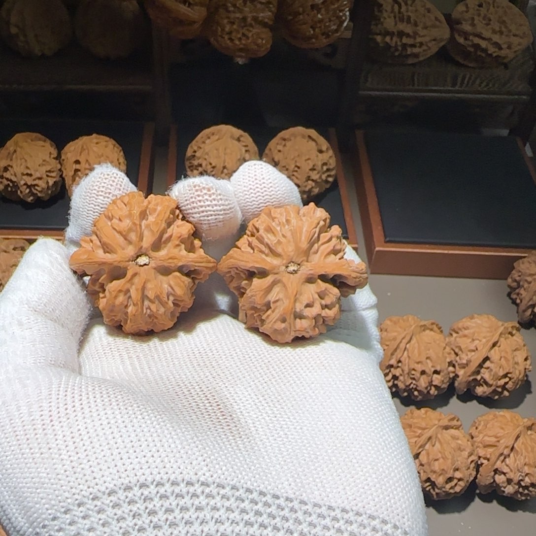 文玩核桃把件小*微41尺全品苹果园