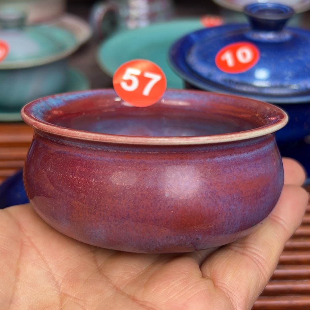 手工制作钧窑茶器