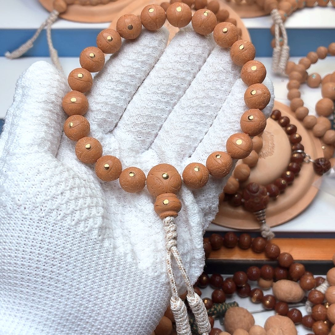 凤眼菩提手串镶嵌铜钉12尺寸一物一图