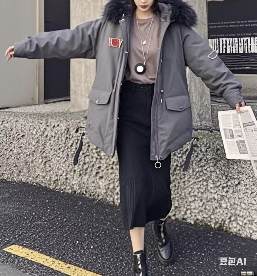 【福利款】韩国东大门百搭狐狸毛羽绒服