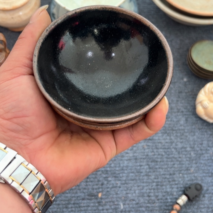 瓶夏*土豪纹饰斗笠茶盏