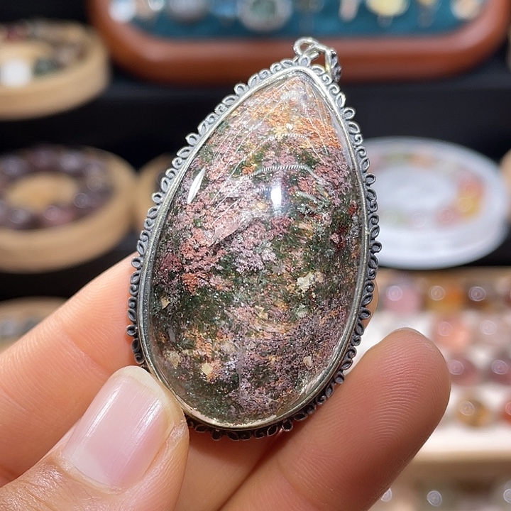 银S925镶嵌水晶珠宝半成品