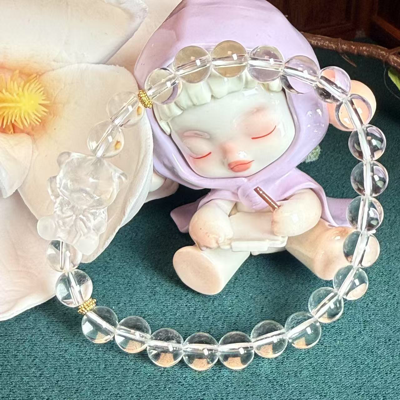 【汉韵轩珠宝】天然白水晶手串831